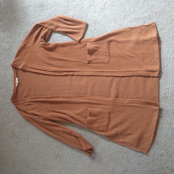 Long Cardigan Sweater dusty orange - Picture 1 of 6